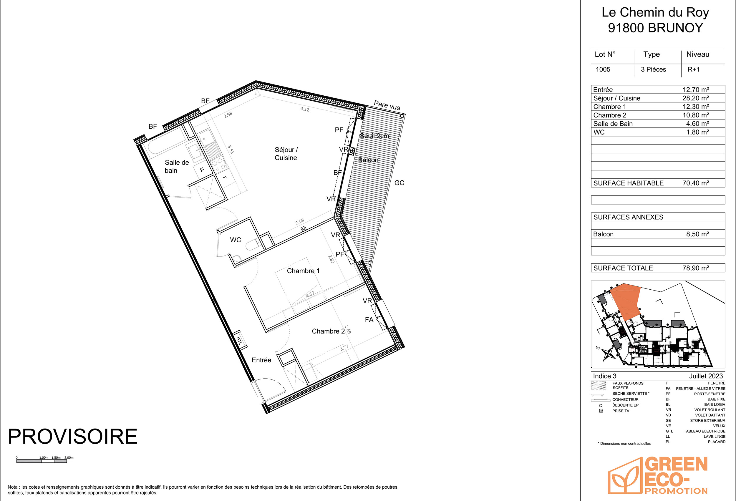 Brunoy - Le chemin du Roy - Lot 1005