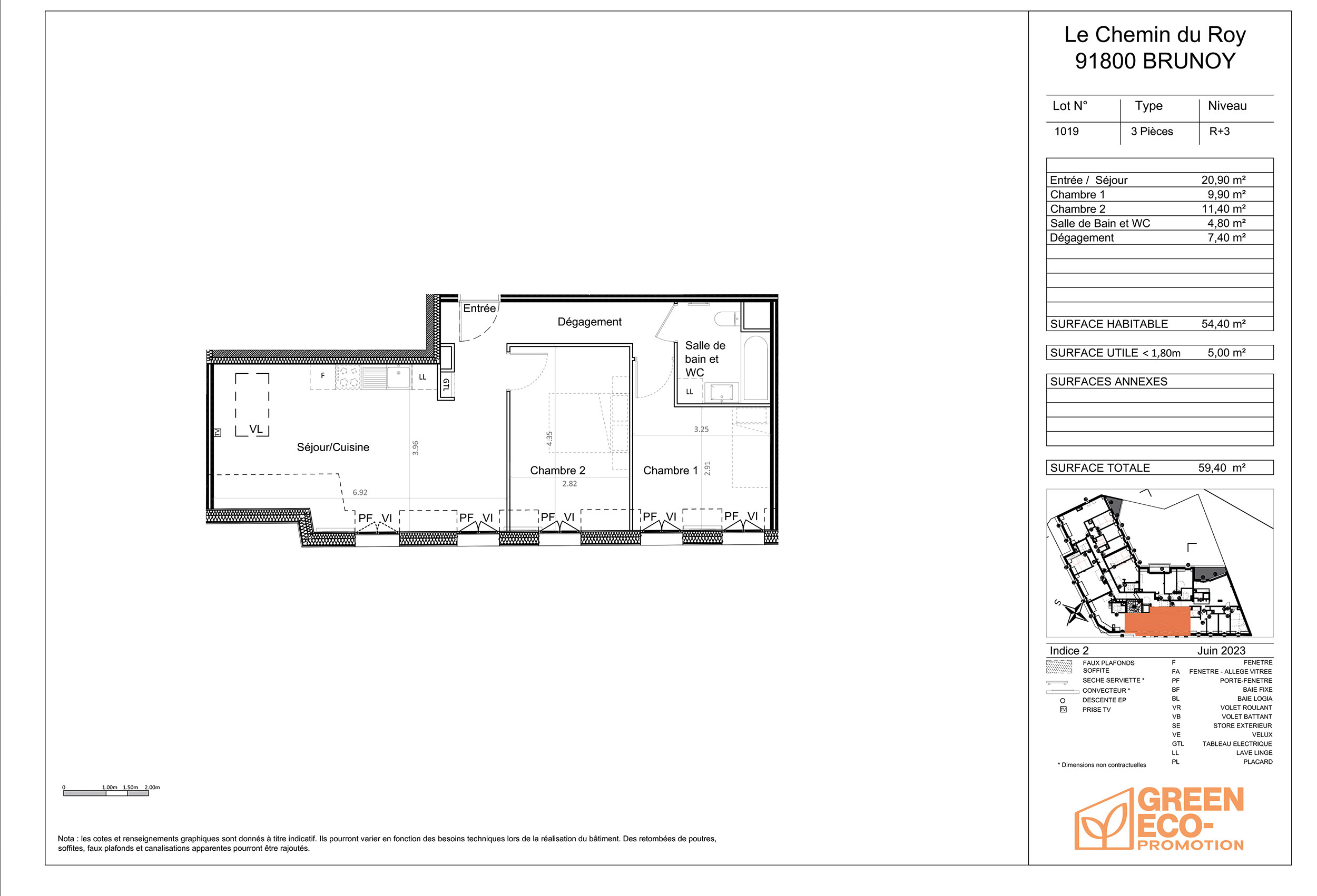 Brunoy - Le chemin du Roy - Lot 1019