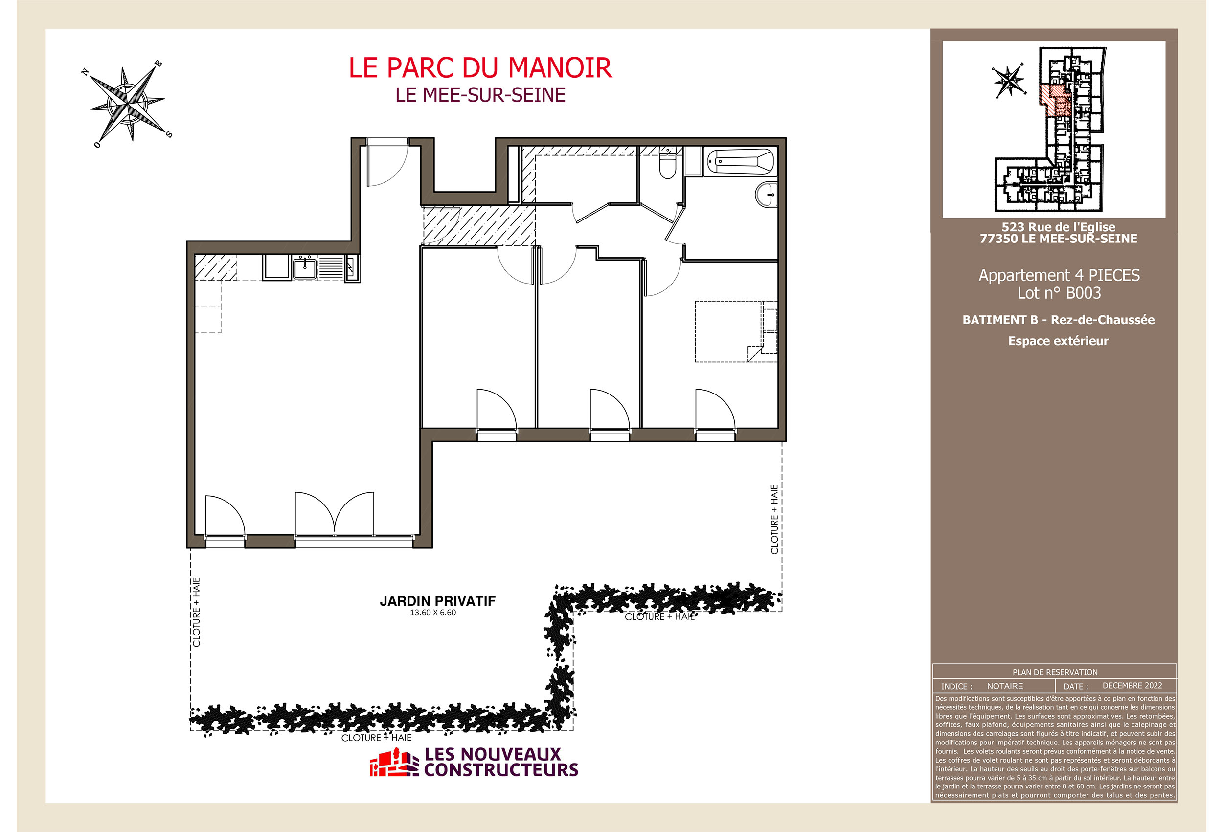 Le Mée sur Seine - Résidence le Parc du Manoir - Lot b003