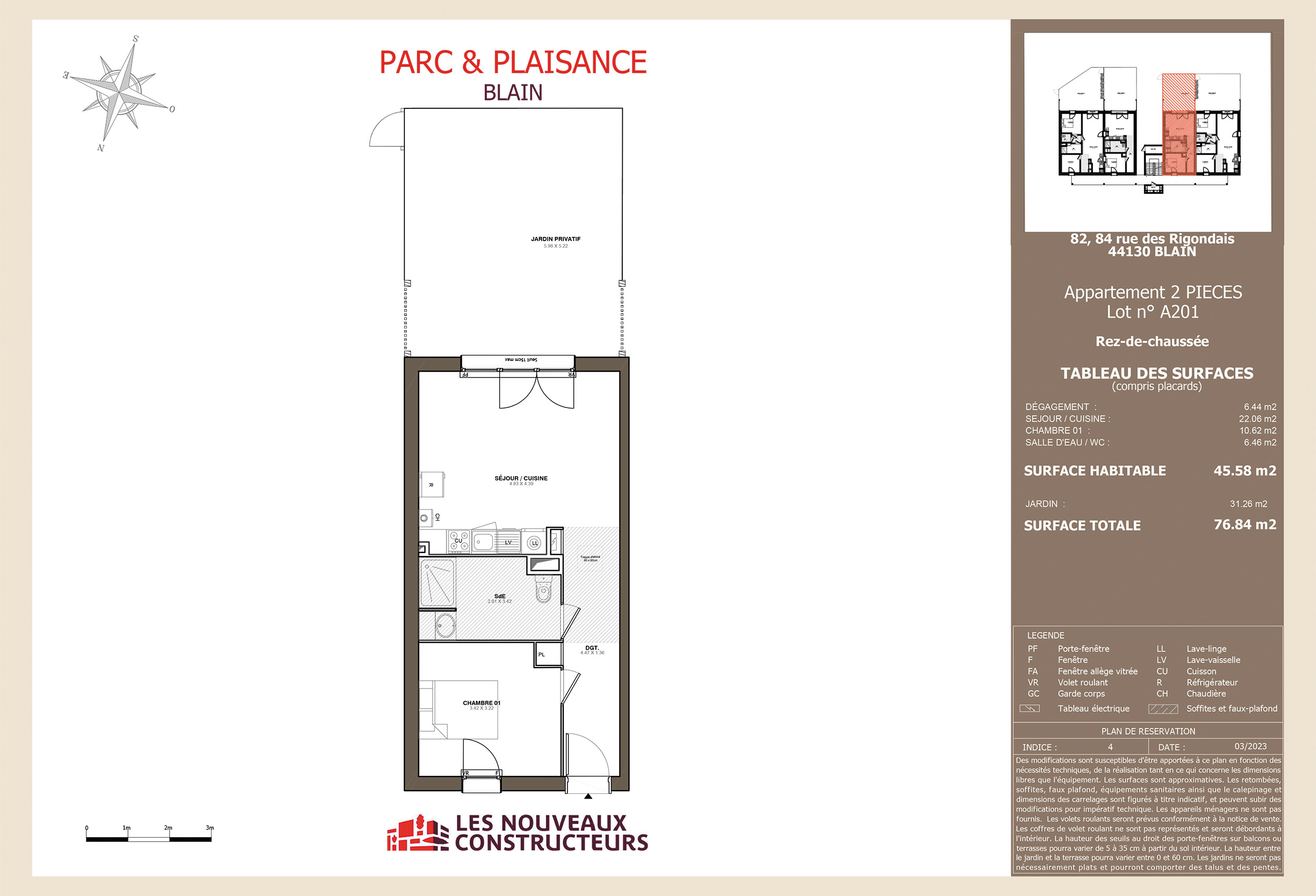 Blain - Parc et Plaisance - 2 pieces