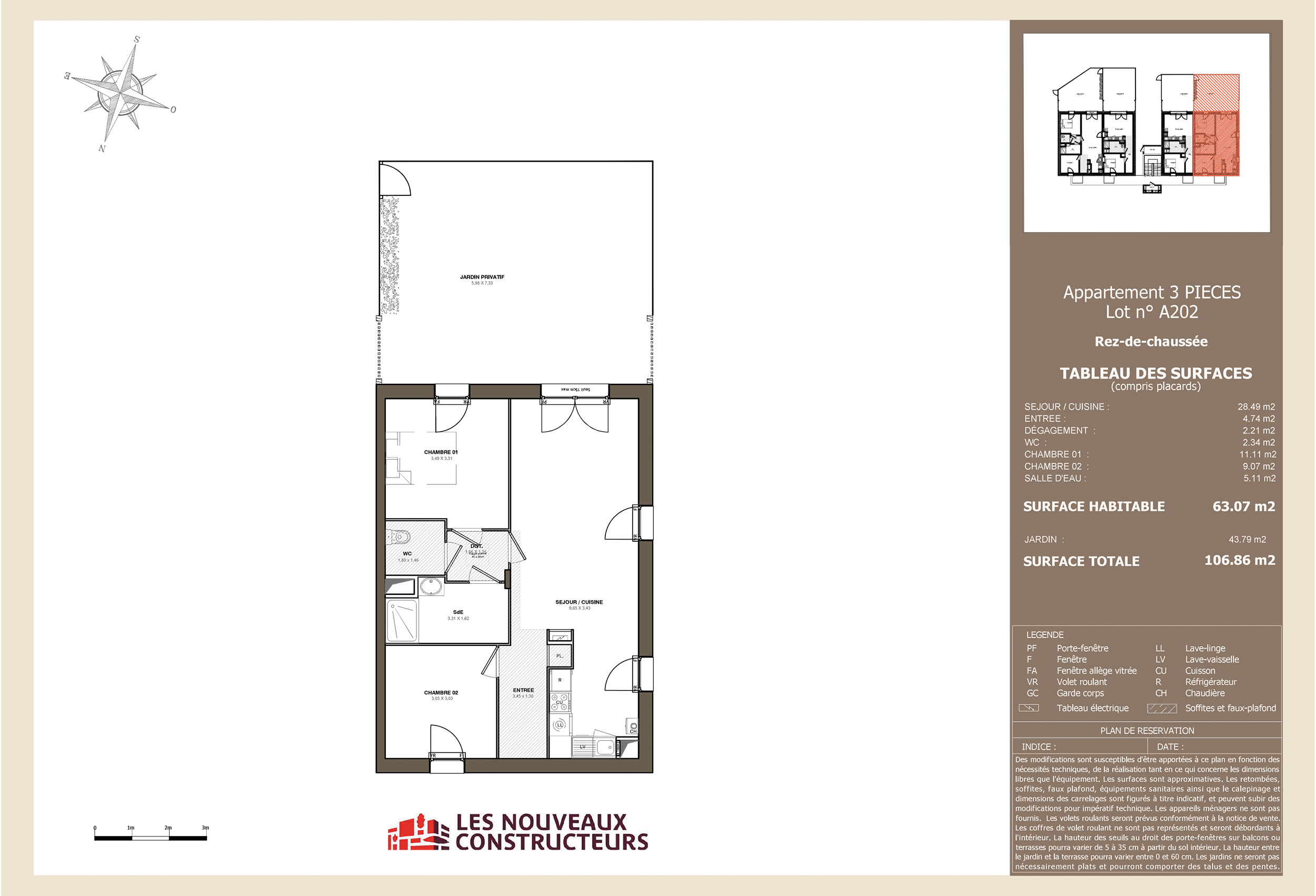 Blain - Parc et Plaisance - 3 pieces