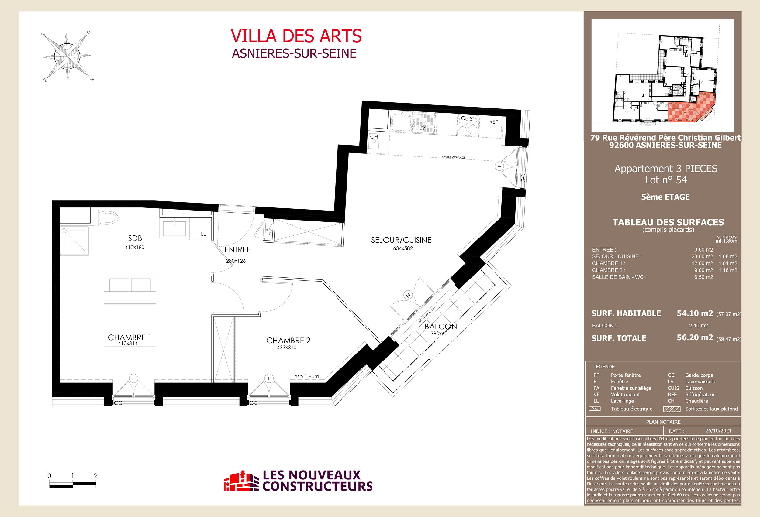 Asnieres - Villa Des Arts - Lot 54