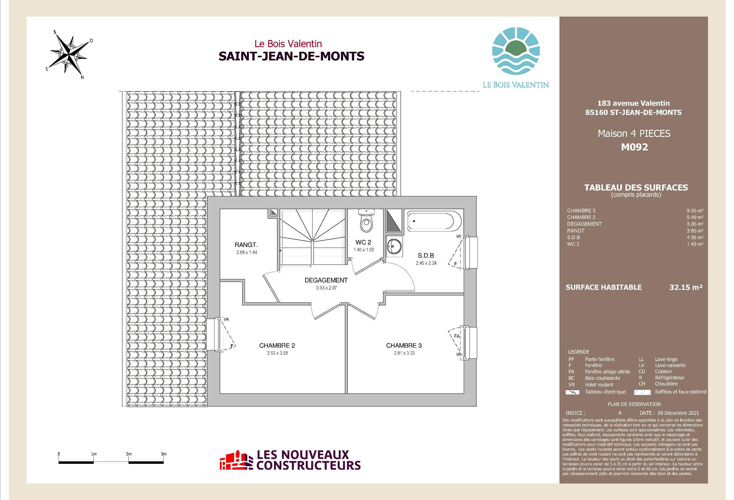 Saint Jean de Monts - Le Bois Valentin - Lot m092 - 4 pieces