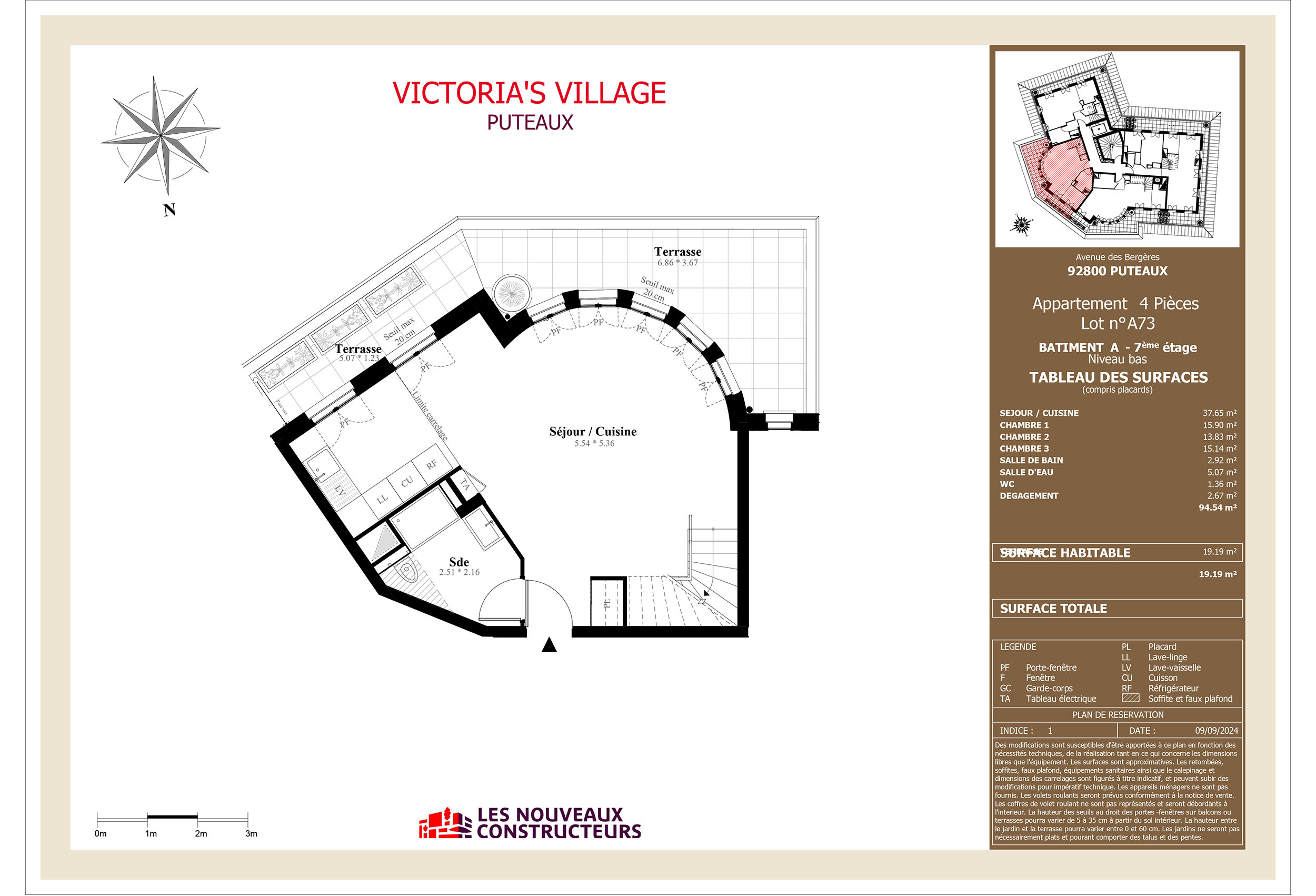 Puteaux - Victoria's Village - Lot a73 - 4 pièces