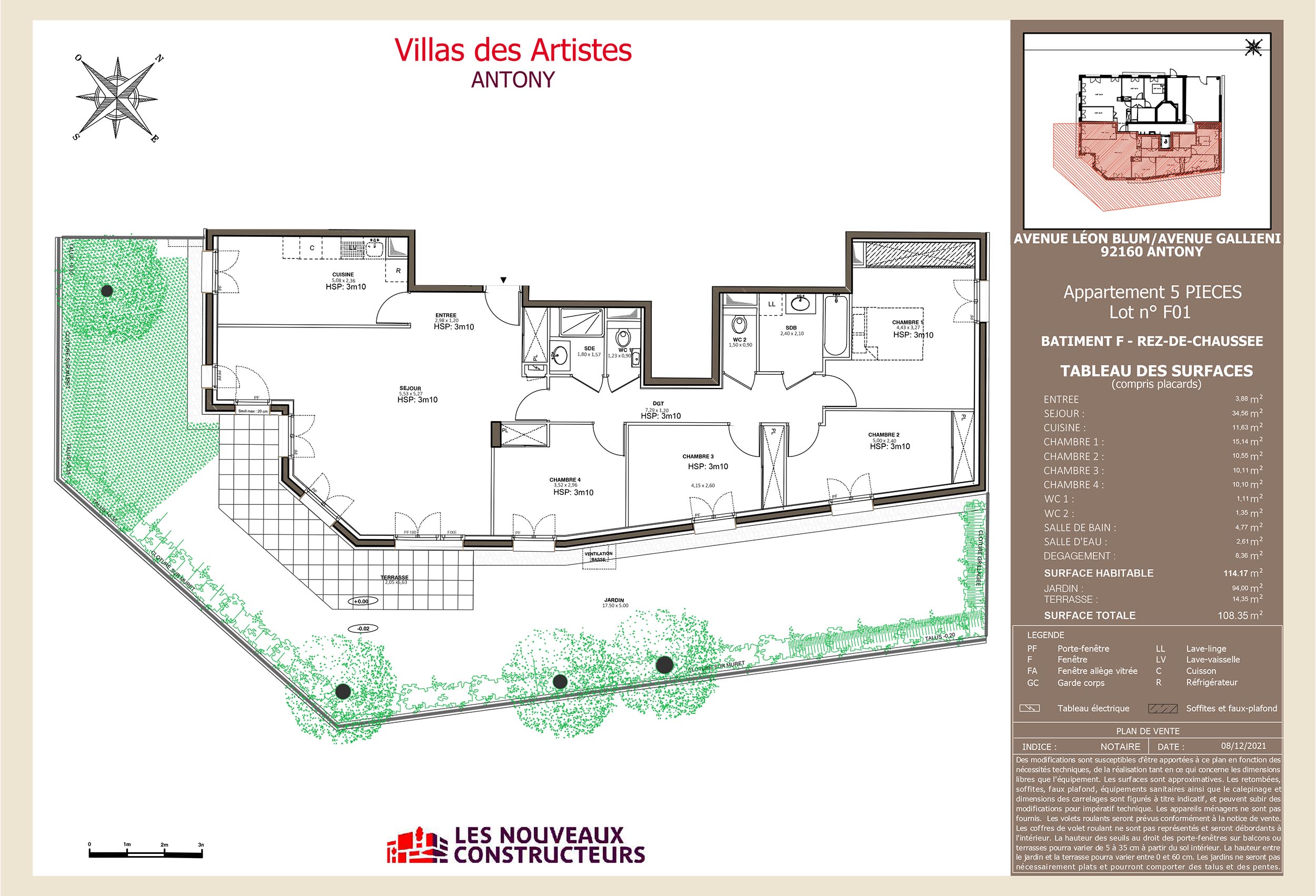 Villas des Artistes - Lot f01 - 5pièces