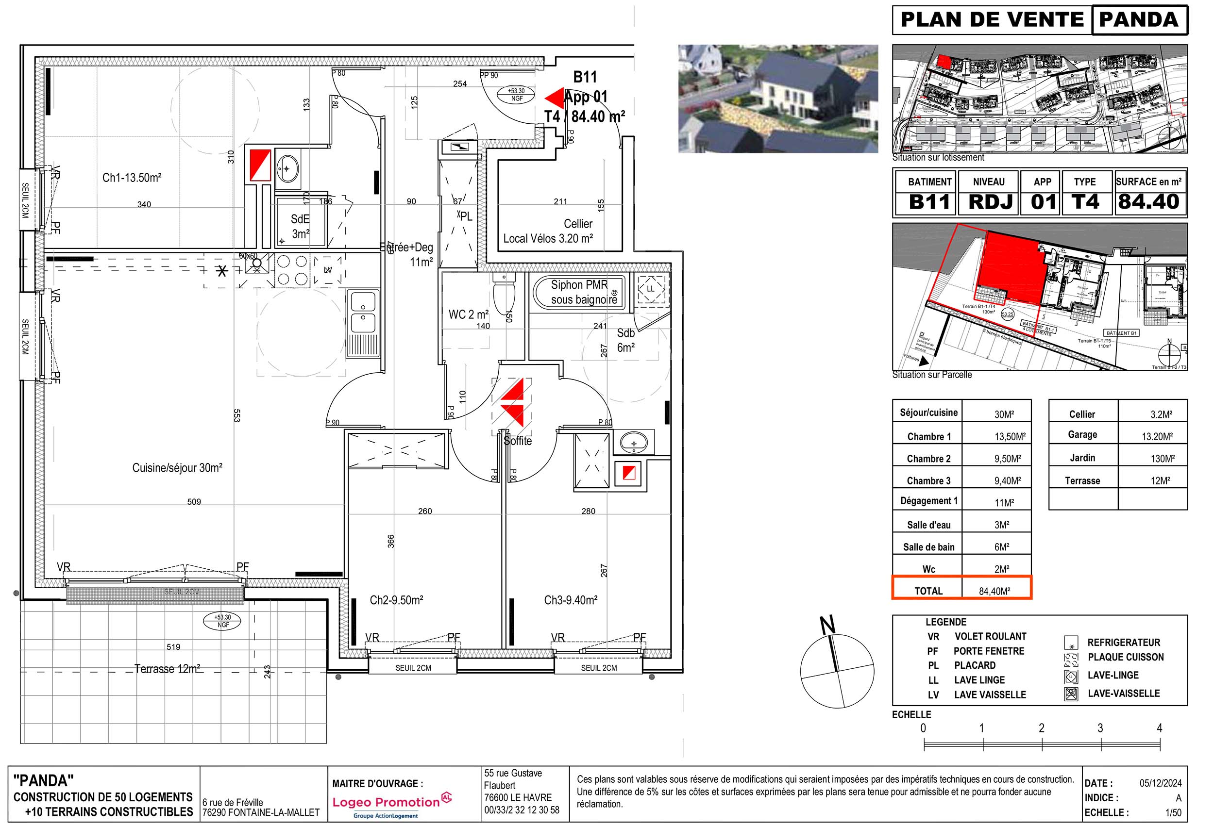 Fontaine-La-Mallet - Résidence Panda - Lot app01-b11