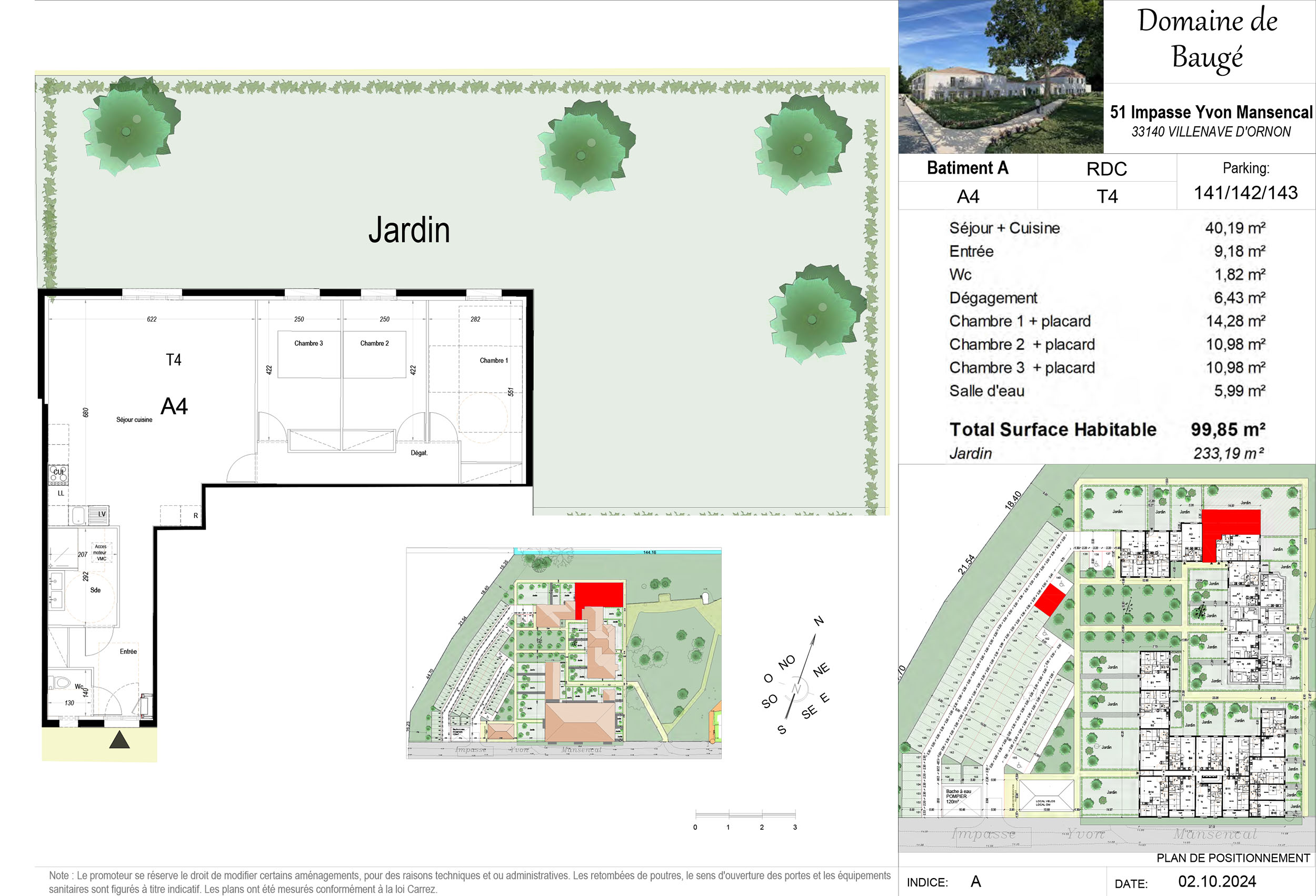 Villenave d'Ornon - Domaine de Baugé - Lot a4