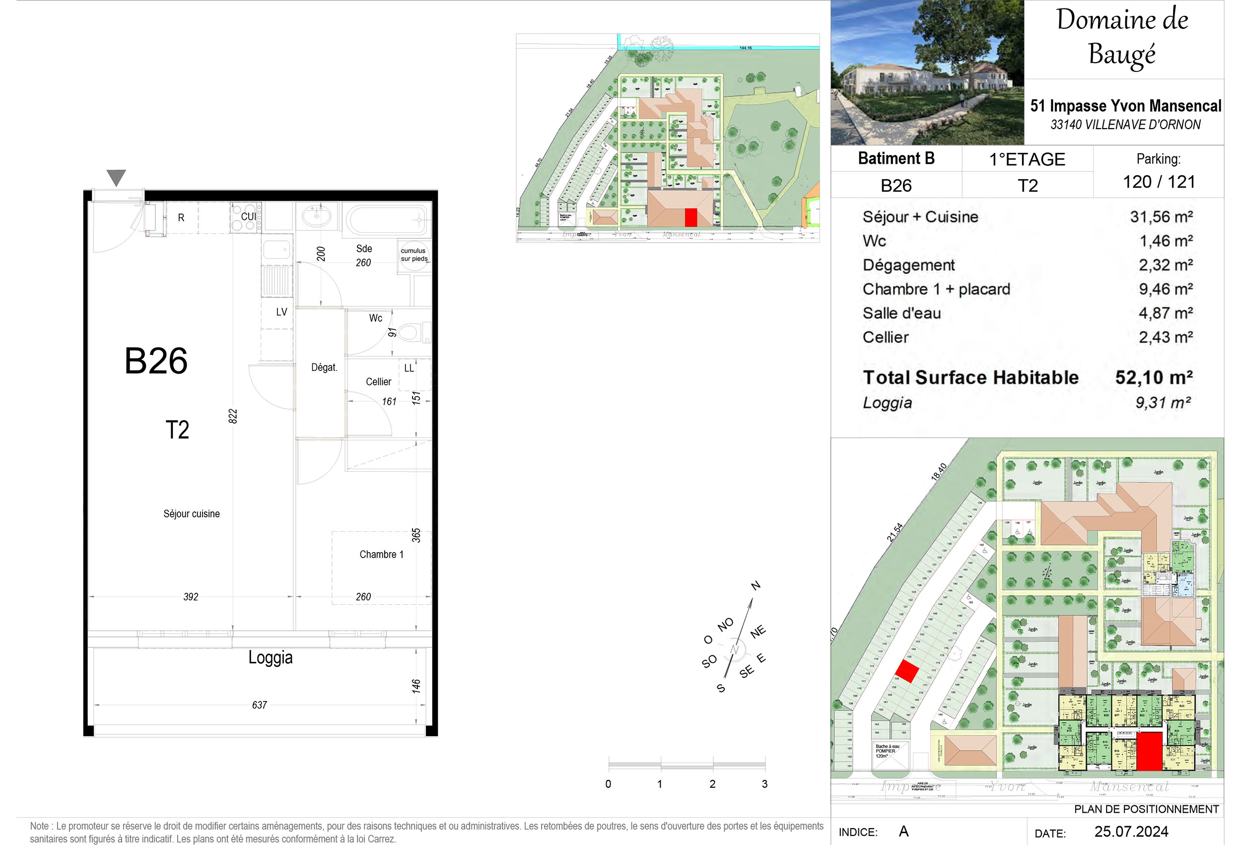 Villenave d'Ornon - Domaine de Baugé - Lot b26