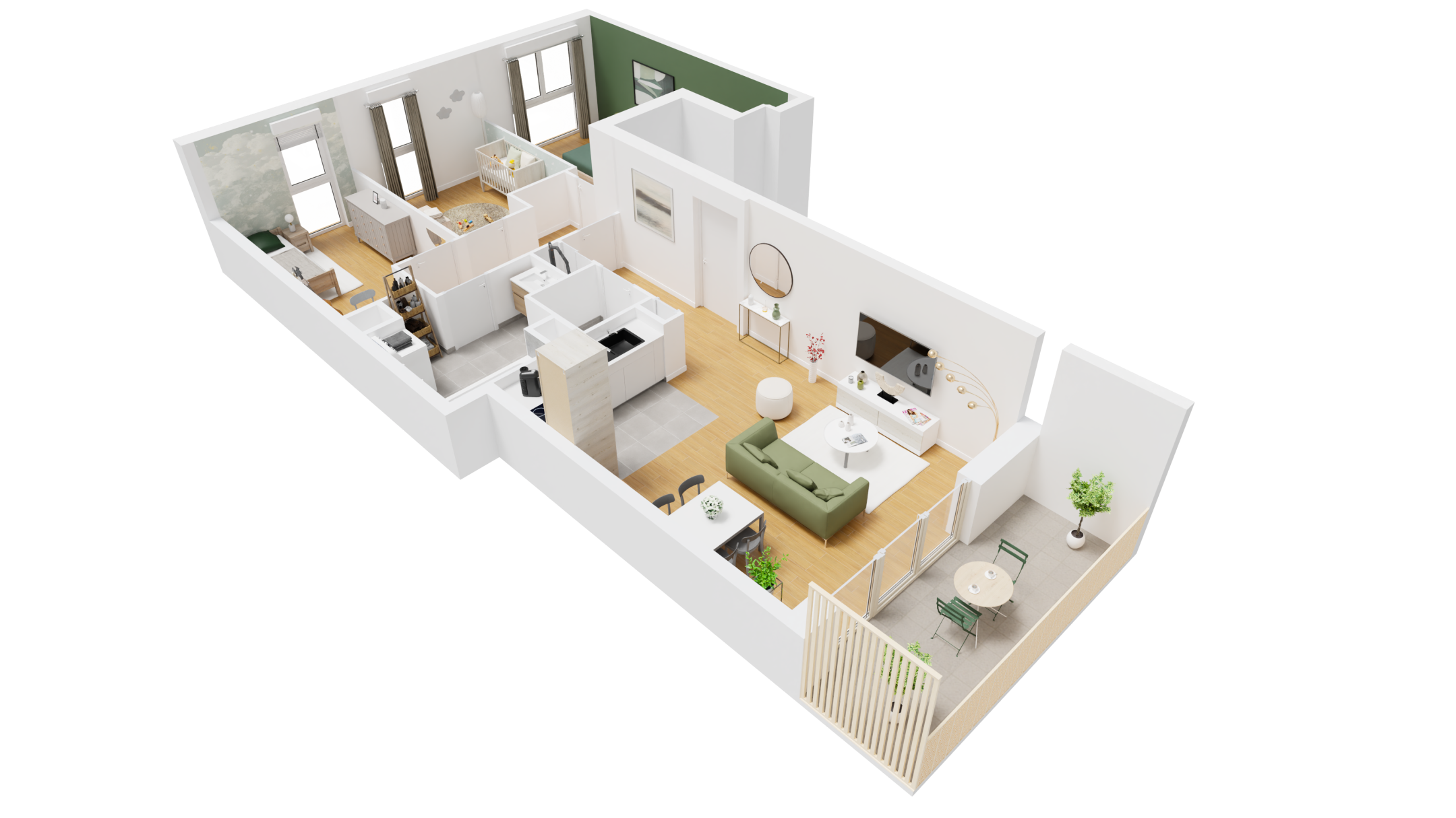 BUSSY-ST-GEORGES - GREEN LIFE III - Lot a1-21 - 4 pièces