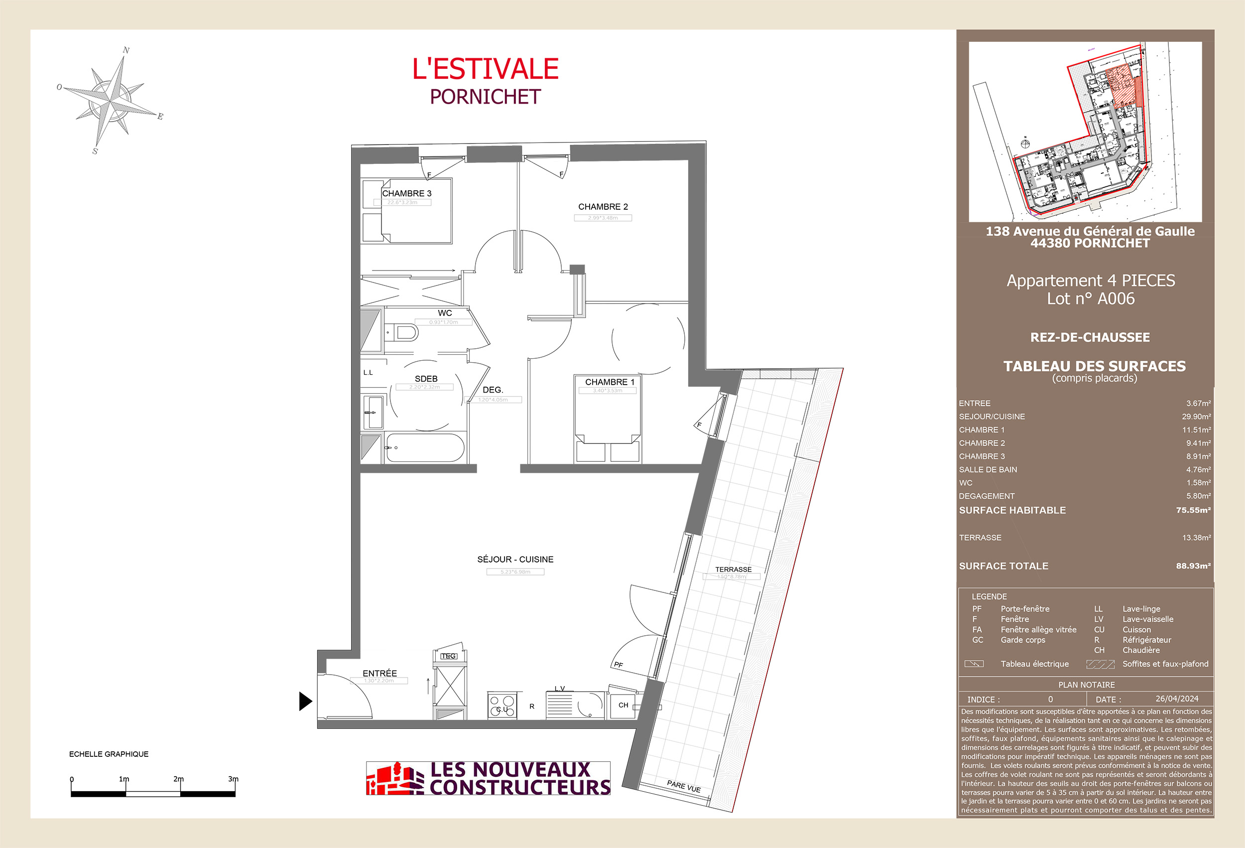 Pornichet - L'estivale - Lot a006 - 4 pièces