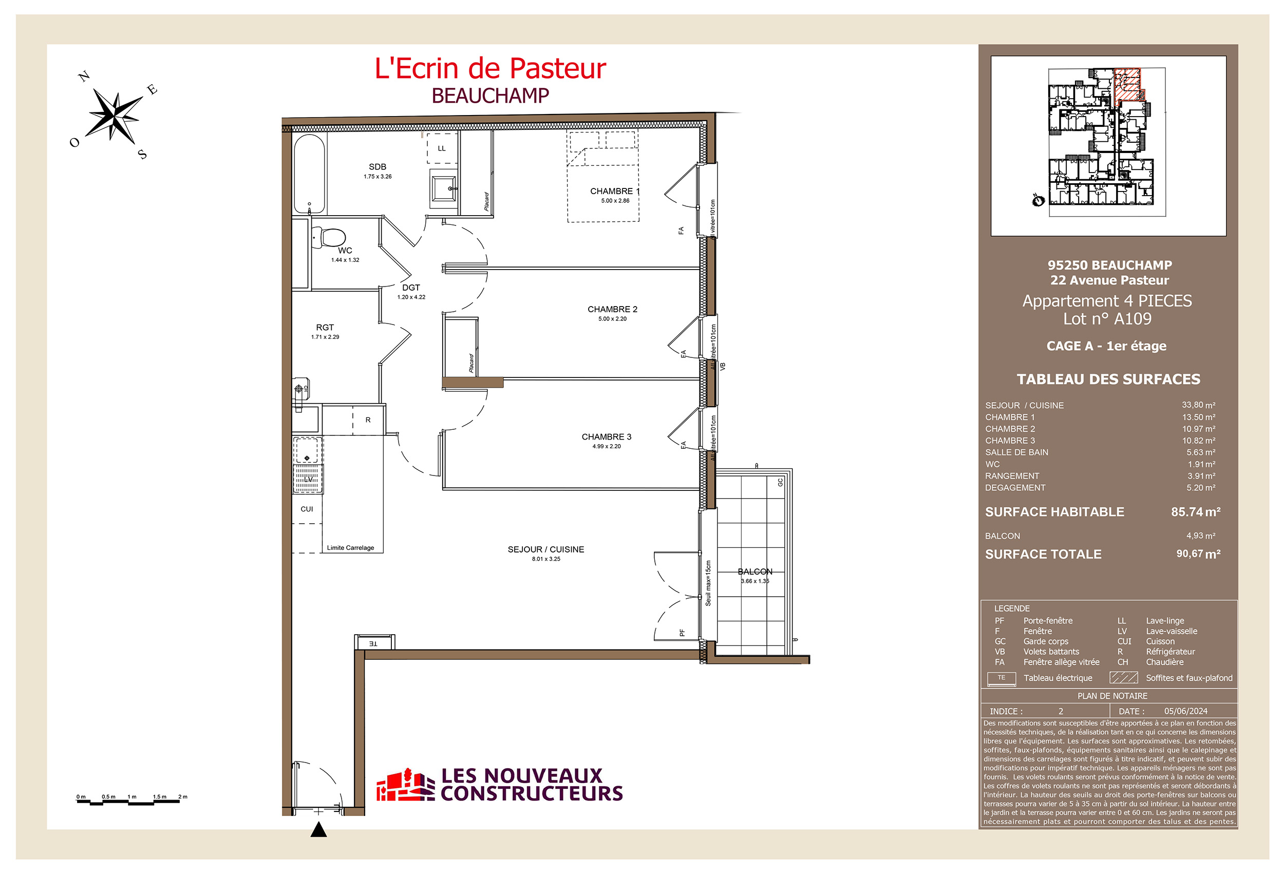 Beauchamp - L'Ecrin de Pasteur - Lot A109